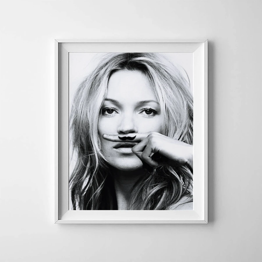 Холщовая картина Kate Moss Холщовый постер печать для гостиной спальни украшение