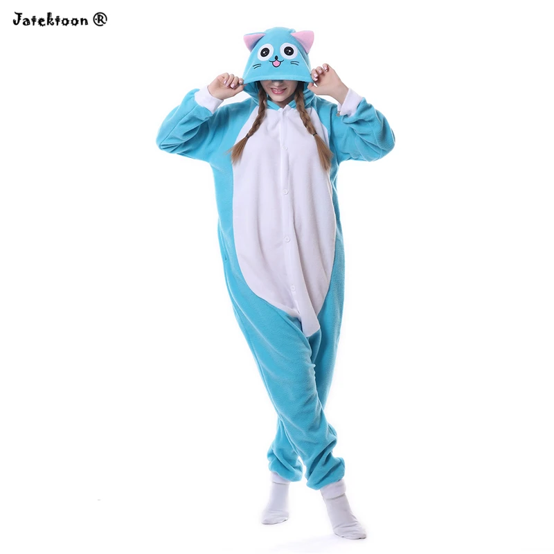 Winter Adult Women Animal Anime Fairy Tail Happy Blue Cat Pajamas Halloween Christmas Party Onesies Cosplay Pijamas
Winter Adult Women Animal Anime Fairy Tail Happy Blue Cat Pajamas Halloween Christmas Party Onesies Cosplay Pijamas