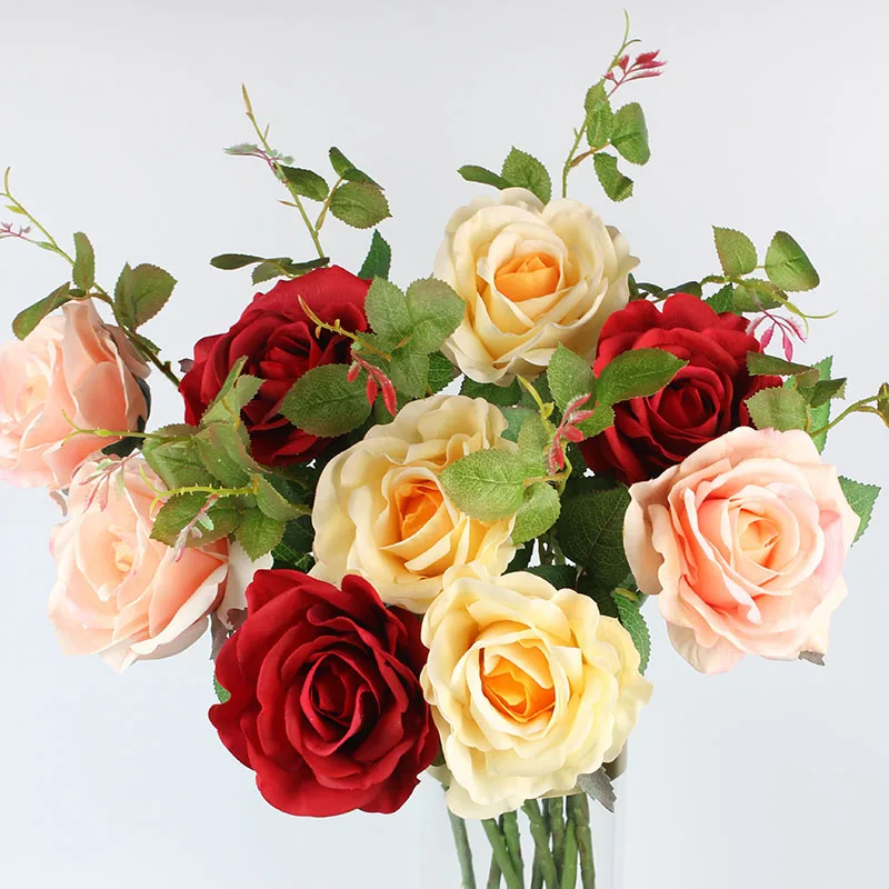 Large 9 Pieces/Set (Without Vase or With Vase For Chosing) Artificial Flowers Home/Wedding Decoration Real Touch Flower Roses
Large 9 Pieces/Set (Without Vase or With Vase For Chosing) Artificial Flowers Home/Wedding Decoration Real Touch Flower Roses