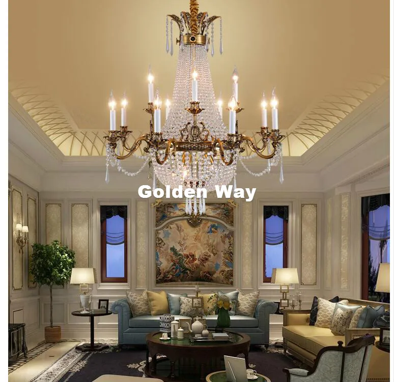European Decora Chandelier Bronze Material Light E14 Crystal Chandelier Lamp Crystal Lustre Light Fixture Villa Cristal Lighting
European Decora Chandelier Bronze Material Light E14 Crystal Chandelier Lamp Crystal Lustre Light Fixture Villa Cristal Lighting