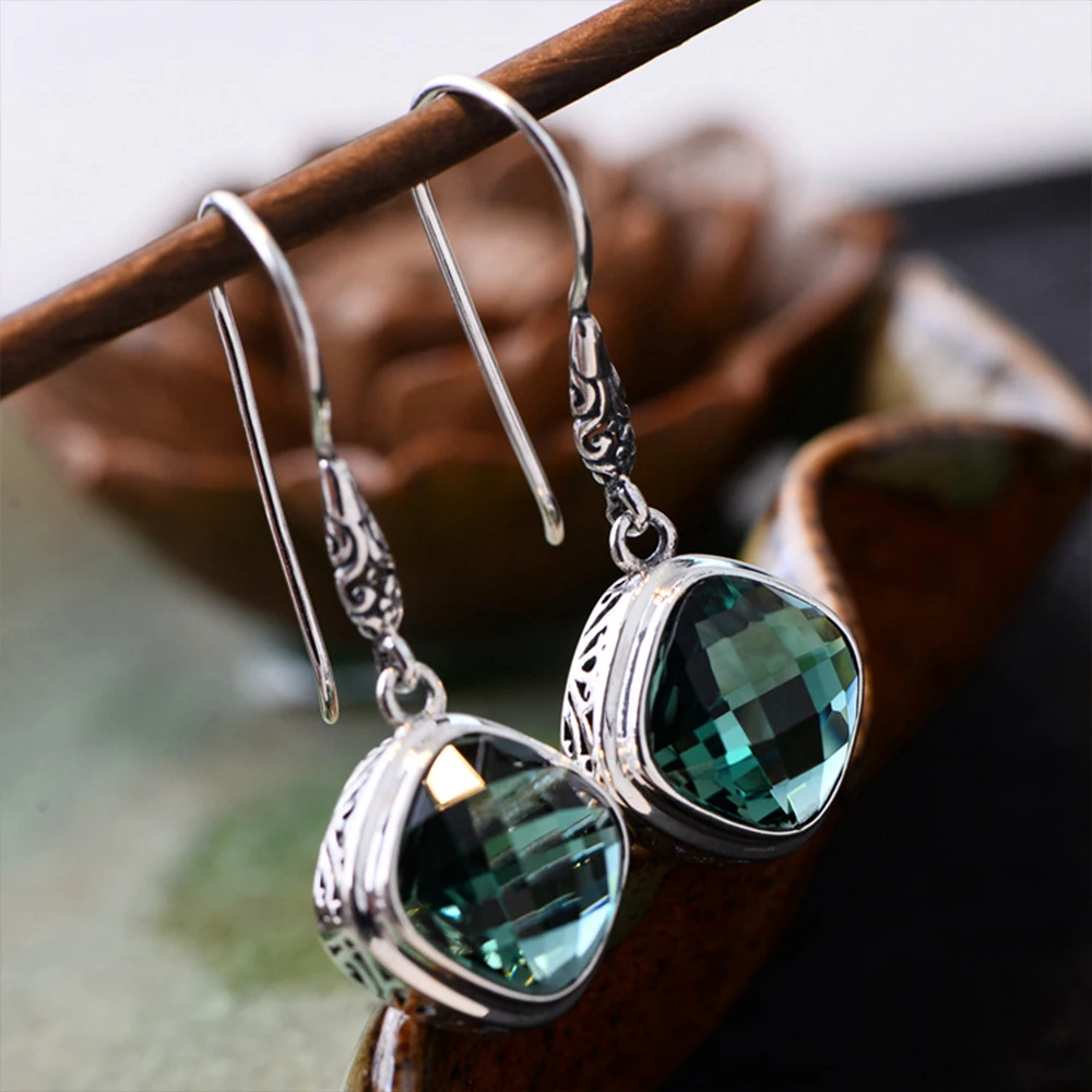 MetJakt Natural Chrome Diopside Earrings Solid 925 Sterling Silver Drop Earrings for Women's Vintage Ethnic Jewelry
MetJakt Natural Chrome Diopside Earrings Solid 925 Sterling Silver Drop Earrings for Women's Vintage Ethnic Jewelry
