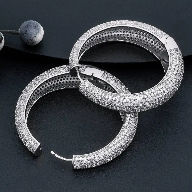 ModemAngel 49mm High Quality Big Earrings For Women Ear Drops Copper Material CZ Stone Micro Pave Setting Earring Jewelry
ModemAngel 49mm High Quality Big Earrings For Women Ear Drops Copper Material CZ Stone Micro Pave Setting Earring Jewelry