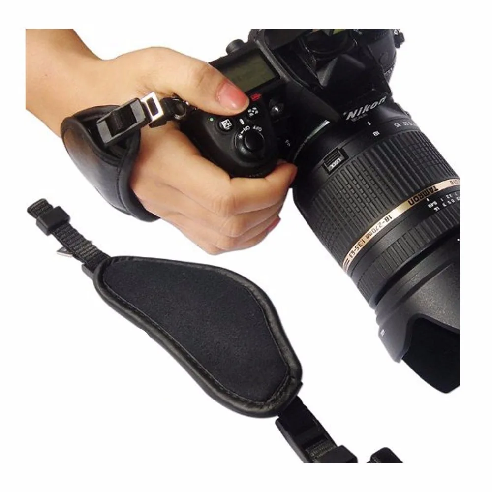 Ремешок из натуральной кожи для камеры Canon Nikon Sony Pentax Panasonic Olympus DSLR | Электроника