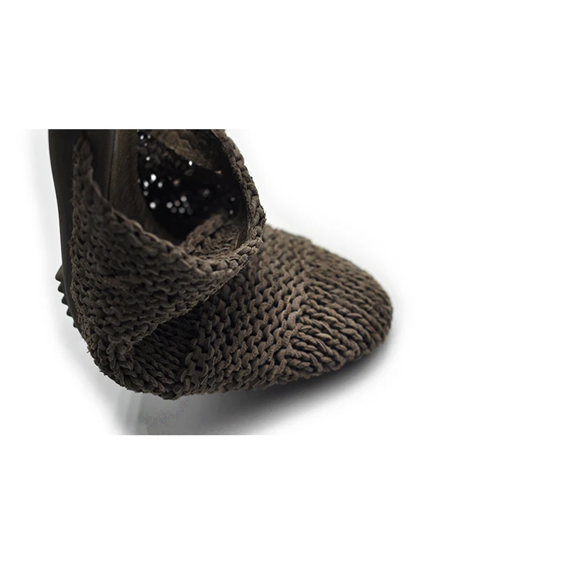 Женская обувь ручной работы Artmu из натуральной кожи плетеные женские тапочки