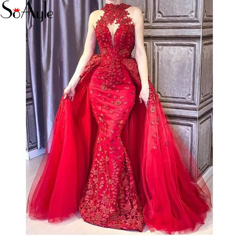 SoAyle 2019 Evening Dresses High Neck Lace Prom Dresses for Women Flower Applique Beading Vestidos De Festa Formal Gowns
SoAyle 2019 Evening Dresses High Neck Lace Prom Dresses for Women Flower Applique Beading Vestidos De Festa Formal Gowns