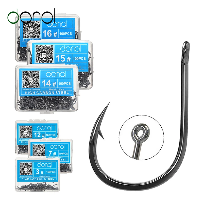 DONQL Fishing Hooks Circle Single Fishhook Carp Fly Fishing Jig Barbed Hook Set High Carbon Steel Hooks Sea Tackle Accessories
DONQL Fishing Hooks Circle Single Fishhook Carp Fly Fishing Jig Barbed Hook Set High Carbon Steel Hooks Sea Tackle Accessories