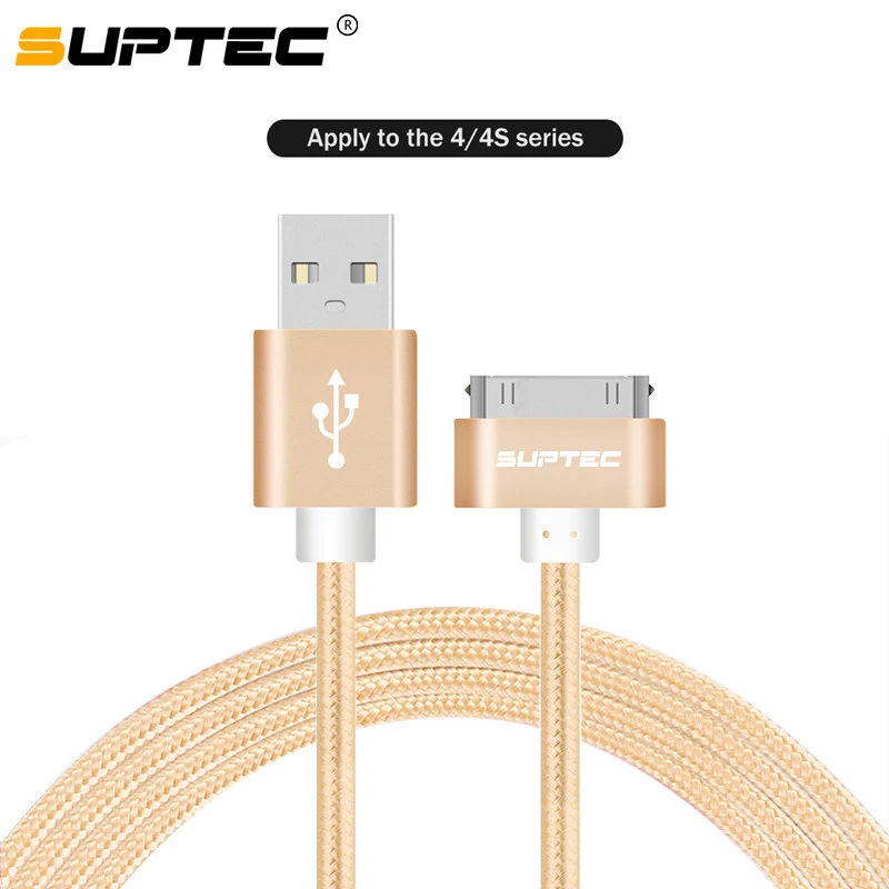 SUPTEC USB кабель для iphone 3gs 4 s 4S iPad 2 3 ipod nano Быстрая зарядка 30 Pin оригинальный зарядный