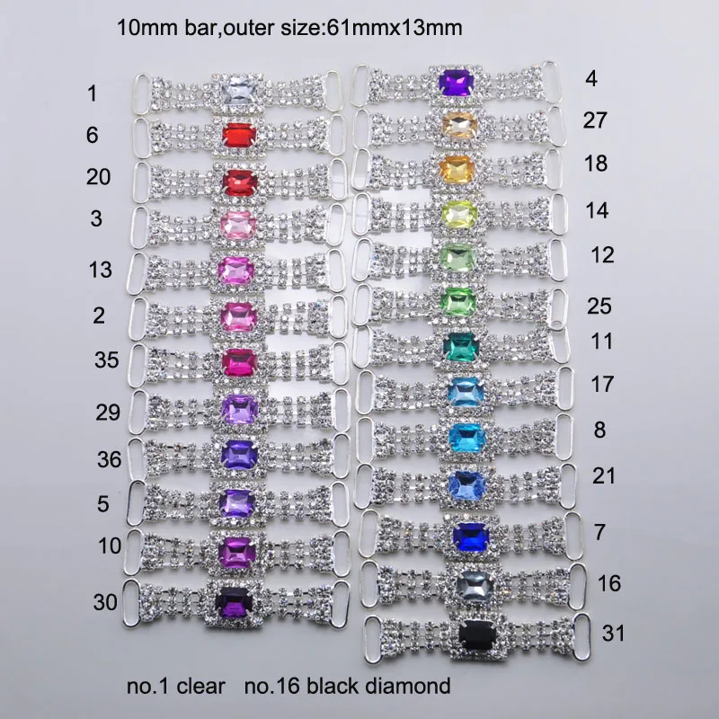 (S0390) 10pcs/lot, 10mm bar rhinestone connectors for hear jewelry,silver plating,outer size:61mmx13mm
(S0390) 10pcs/lot, 10mm bar rhinestone connectors for hear jewelry,silver plating,outer size:61mmx13mm