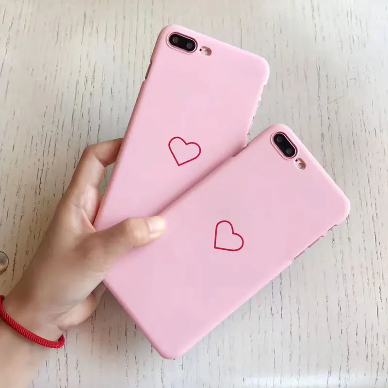 Чехол Boucho с сердечками для iphone 8 8Plus Модный чехол задней панели ультратонкие