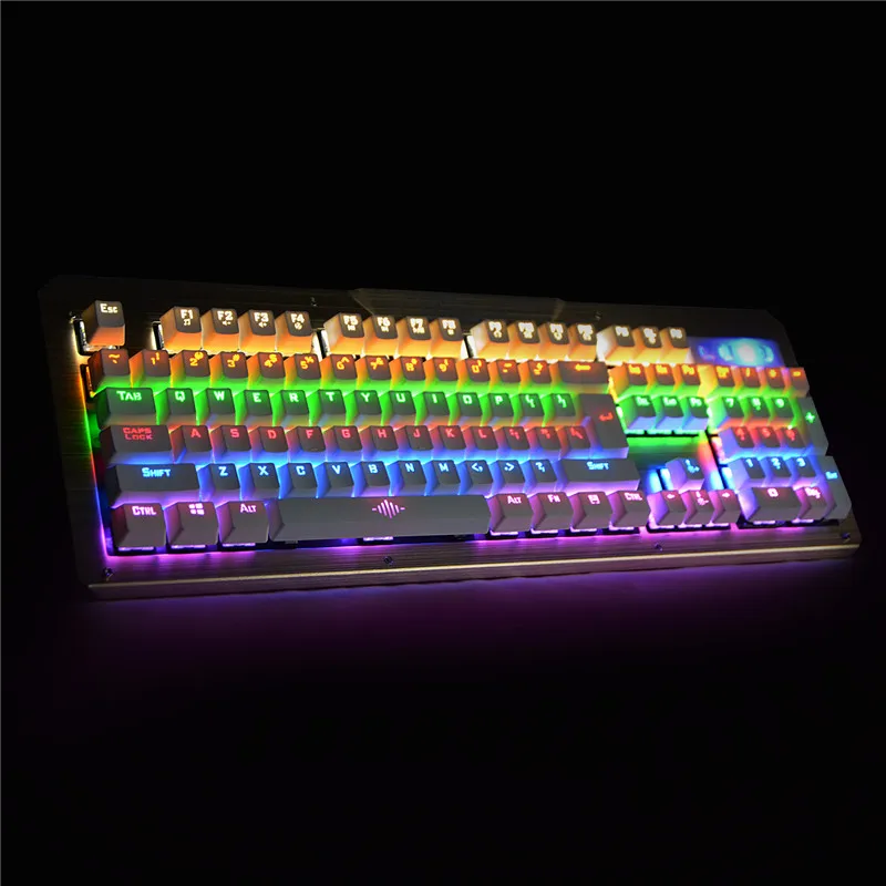 104 Keys Gaming Wired RGB LED Backlit gaming Keyboard Anti-Ghosting Gaming Backlit Keyboard Waterproof Design Klavye Teclado
104 Keys Gaming Wired RGB LED Backlit gaming Keyboard Anti-Ghosting Gaming Backlit Keyboard Waterproof Design Klavye Teclado
