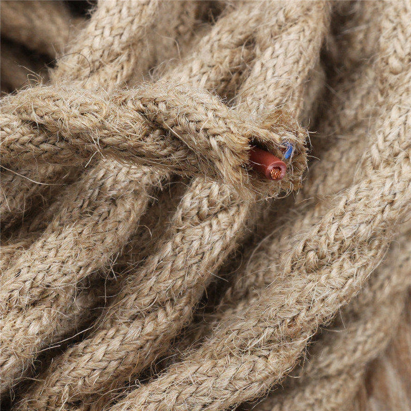 2x0.75 Rope Twisted Cable Retro Braided Electrical Fabric DIY Pendant Wire Vintage Lamp Cord Copper For Pendant Lights
2x0.75 Rope Twisted Cable Retro Braided Electrical Fabric DIY Pendant Wire Vintage Lamp Cord Copper For Pendant Lights