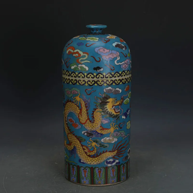 Qing Dynasty Qian длинный эмаль чистая ручная работа филигрань АНТИЧНЫЙ китайский дракон высокие изделия из керамики баночка
Qing Dynasty Qian длинный эмаль чистая ручная работа филигрань АНТИЧНЫЙ китайский дракон высокие изделия из керамики баночка