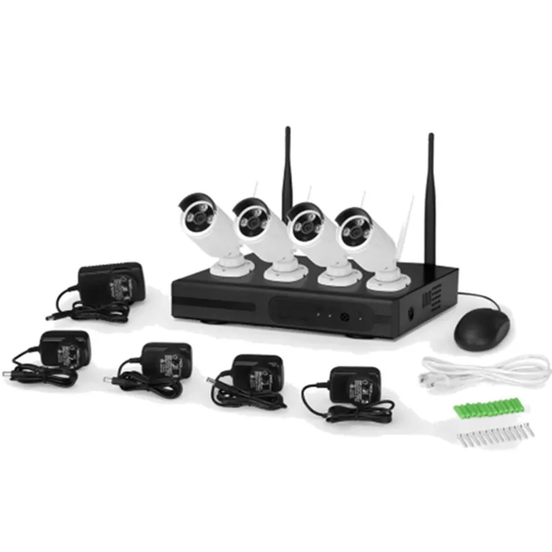 4CH Wireless Cctv Wifi Camera Security System Kit H.265 Plug Play Surveillance 2MP Nvr Set 1080P Outdoor IP Cameras 1TB HDD
4CH Wireless Cctv Wifi Camera Security System Kit H.265 Plug Play Surveillance 2MP Nvr Set 1080P Outdoor IP Cameras 1TB HDD