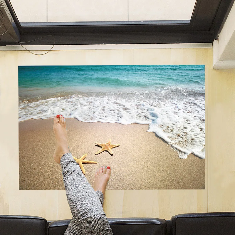 Sandbeach Beach Floor Stickers PVC Material 3D wall poster for Living room bedroom Ceiling Floor wall decoration stickers
Sandbeach Beach Floor Stickers PVC Material 3D wall poster for Living room bedroom Ceiling Floor wall decoration stickers