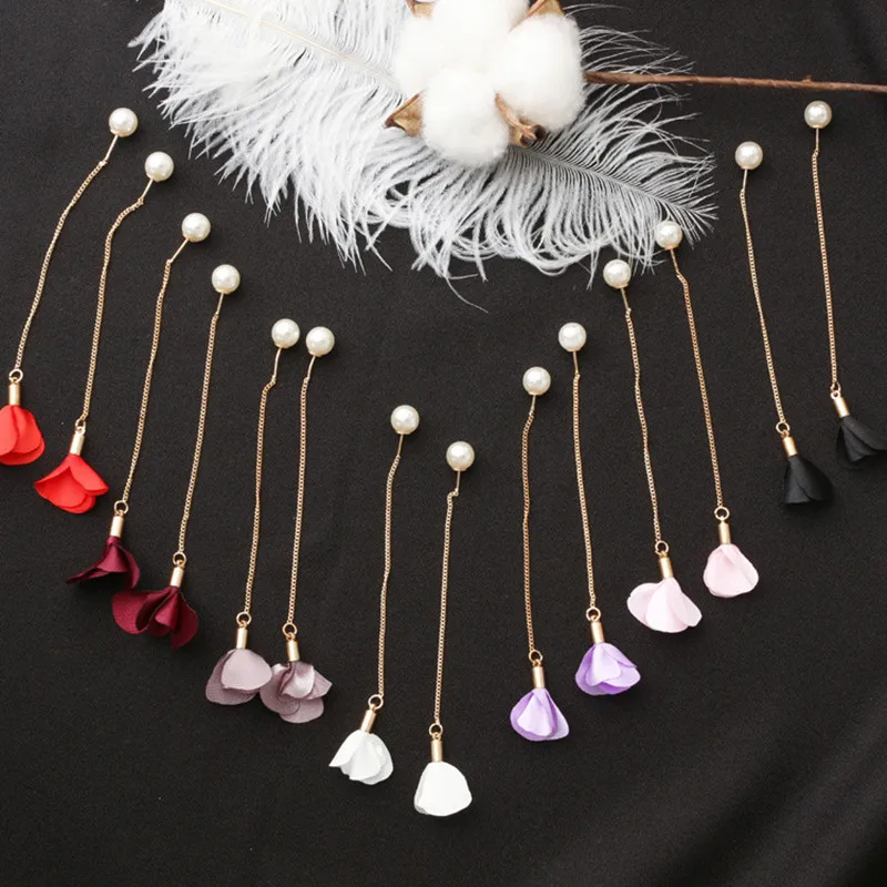 New 8 Colors Flower Long Tassel Earrings for Women Fashion Imitation Pearl Earrings Ear Line Elegant Wedding Party Jewelry Gift
New 8 Colors Flower Long Tassel Earrings for Women Fashion Imitation Pearl Earrings Ear Line Elegant Wedding Party Jewelry Gift