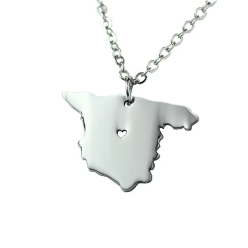Trendy Spain National Map Necklace Pendant Stainless Steel Necklace New Woman Jewelry H0385
Trendy Spain National Map Necklace Pendant Stainless Steel Necklace New Woman Jewelry H0385
