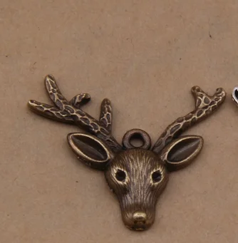 50pcs Charm deer head pendant 20x15mm 2.8g Antique silver bronze Handmade Jewelry Making DIY Supplies European Alloy accessories
50pcs Charm deer head pendant 20x15mm 2.8g Antique silver bronze Handmade Jewelry Making DIY Supplies European Alloy accessories
