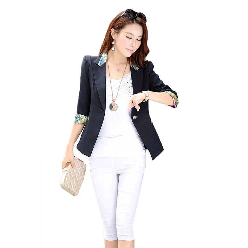 Summer Fall Floral suit Three Quarter Sleeve Candy suit Women Flower Slim Office Suit Thin Coat Plus Size S-2XL
Summer Fall Floral suit Three Quarter Sleeve Candy suit Women Flower Slim Office Suit Thin Coat Plus Size S-2XL