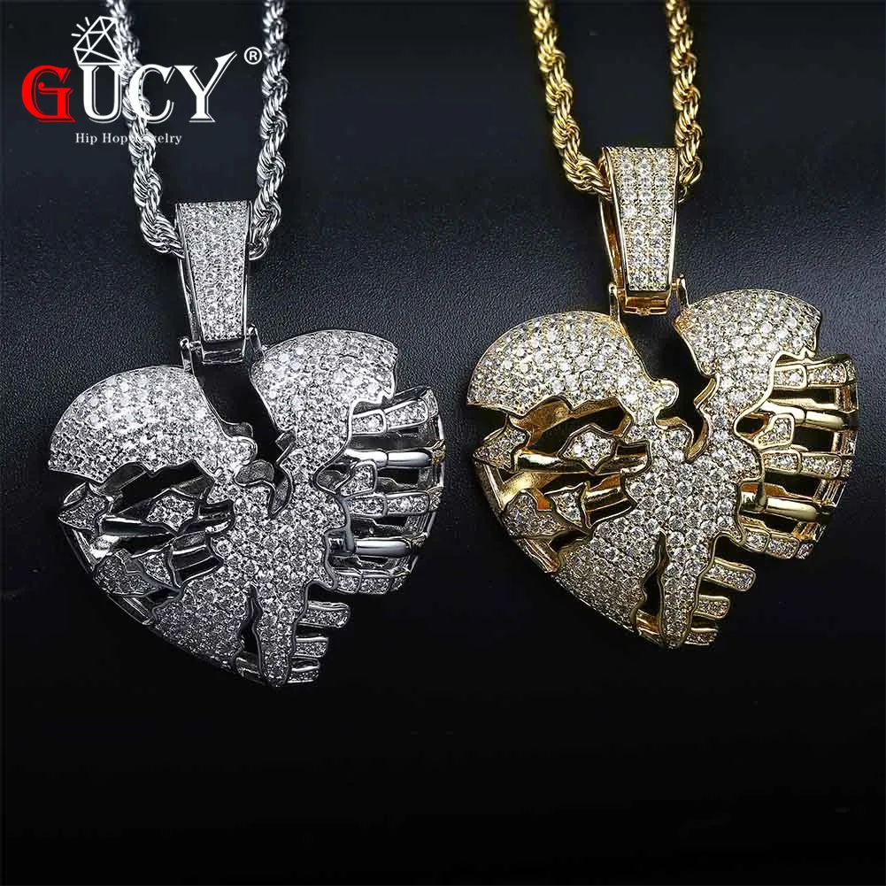 GUCY New Heart Pendant With 4mm Tennis Chain Necklace Gold Silver Color Cubic Zircon Men's Women Hip Hop Jewelry
GUCY New Heart Pendant With 4mm Tennis Chain Necklace Gold Silver Color Cubic Zircon Men's Women Hip Hop Jewelry
