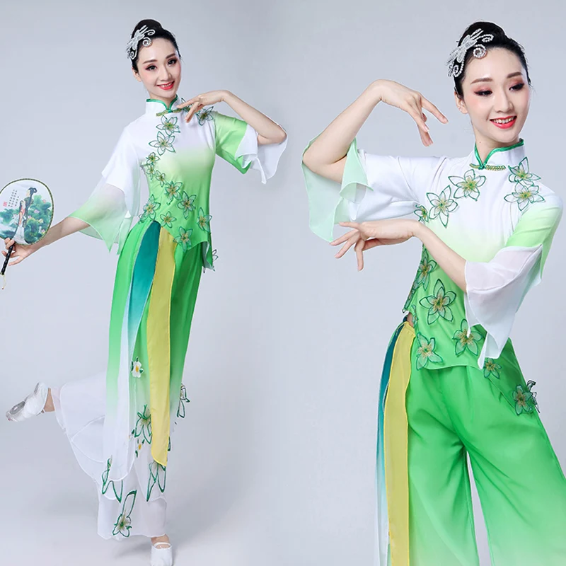Fashion Yangko Dance Costume for Women Classical Adult Elegant Chinese Style Yangko Clothing Fan Dance Folk Dance Clothing
Fashion Yangko Dance Costume for Women Classical Adult Elegant Chinese Style Yangko Clothing Fan Dance Folk Dance Clothing