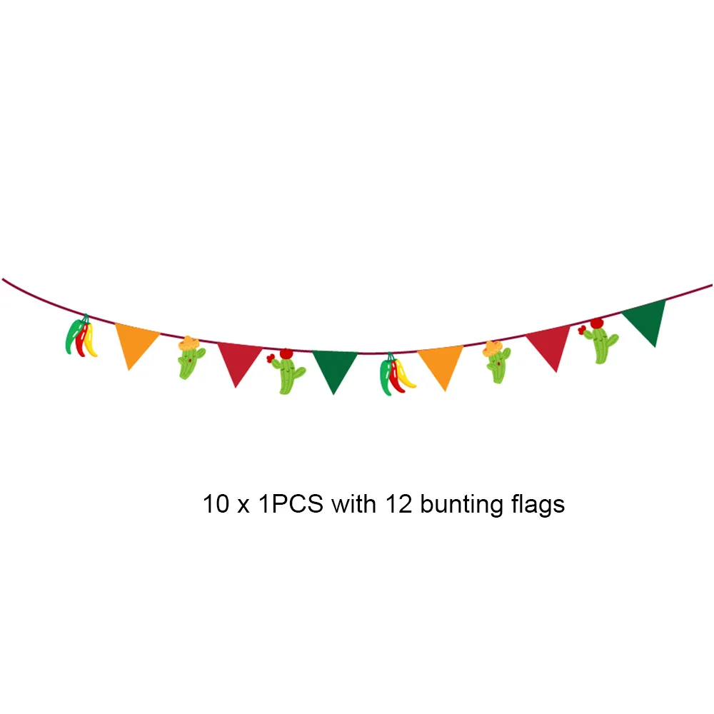10pcs/lot Mexican Party Decorations Mexico Cinco de Mayo Wall Hanging Banners Cute Chili Cactus Bunting Flags Party Supplies
10pcs/lot Mexican Party Decorations Mexico Cinco de Mayo Wall Hanging Banners Cute Chili Cactus Bunting Flags Party Supplies