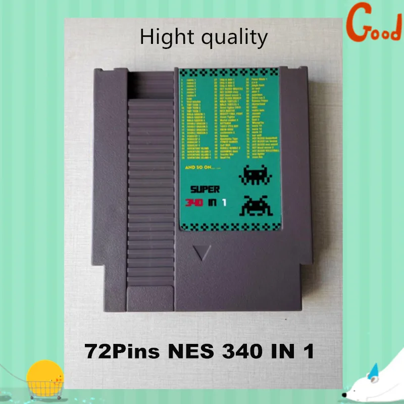 340in1 Высокое качество 72 Контакты 8 бит NES Игры Картридж с Comtra 1 2 3 6 7 NINJA TURTLES Adventure Island