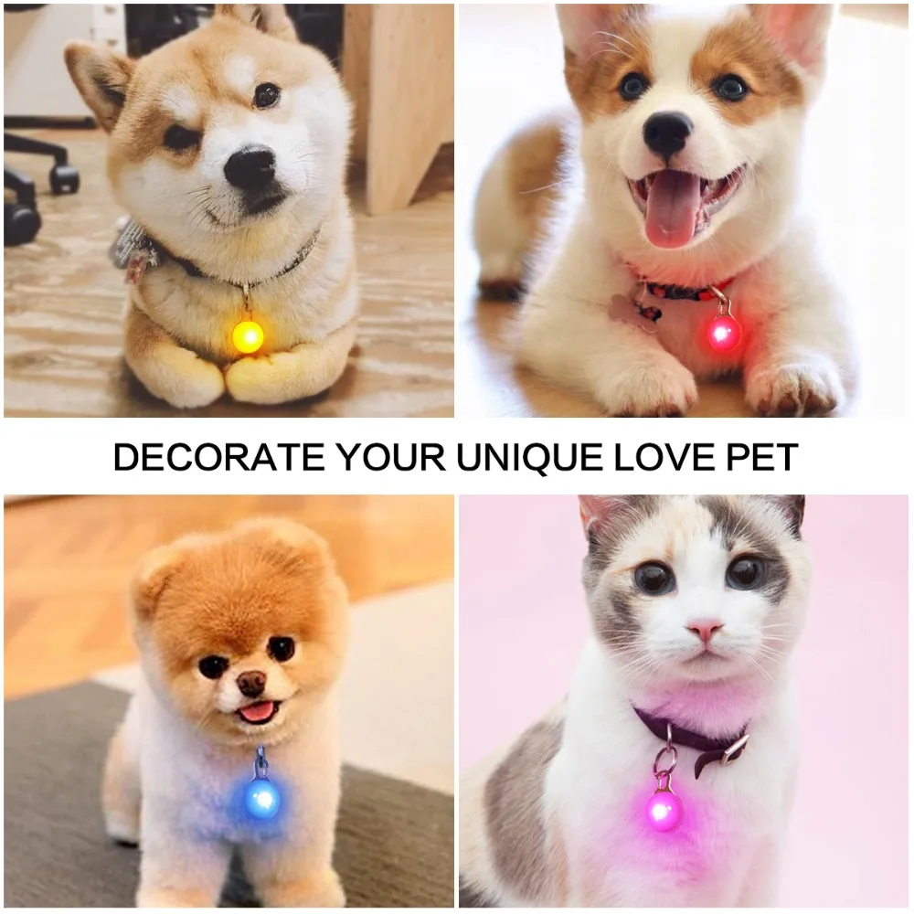 LED Pet Night Safety lamp Dog Cat Collars Glowing Flashing Pendant Indicator light leads lighting Keychain In Dark Decoration
LED Pet Night Safety lamp Dog Cat Collars Glowing Flashing Pendant Indicator light leads lighting Keychain In Dark Decoration