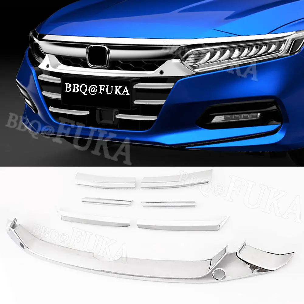BBQ@FUKA For Honda Accord 2018 Car Front Bumper Grill Grille Cover Strip Trim ABS Chrome styling automobiles exterior decoration
BBQ@FUKA For Honda Accord 2018 Car Front Bumper Grill Grille Cover Strip Trim ABS Chrome styling automobiles exterior decoration