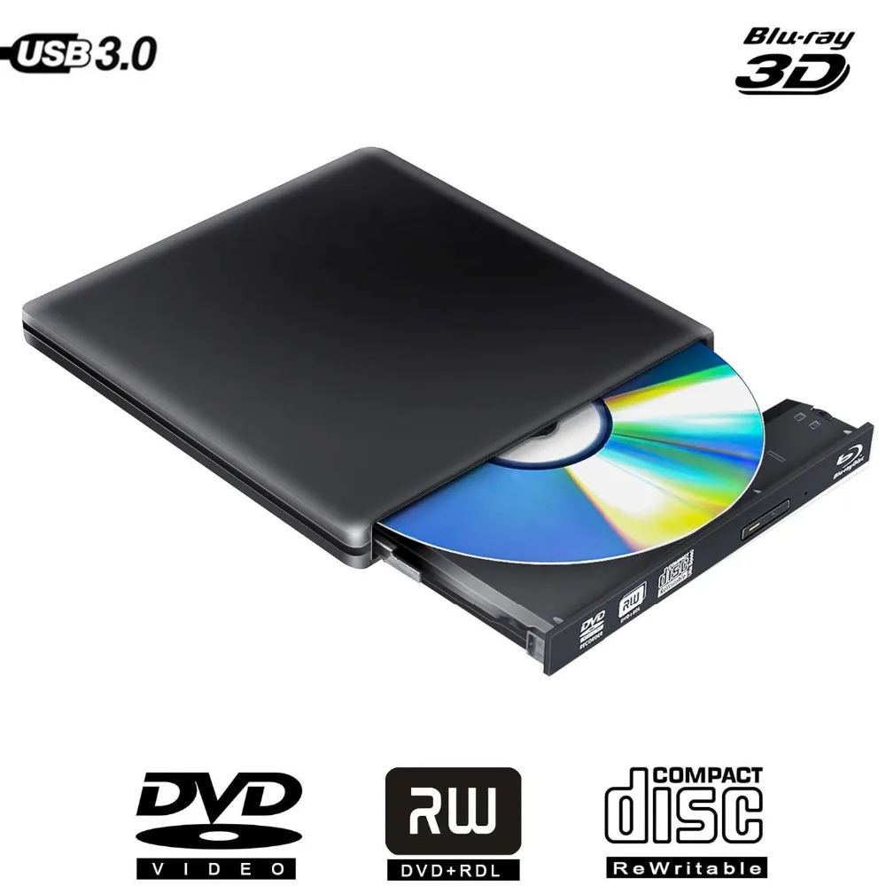 Внешний DVD привод Bluray Combo USB 3 0 3D проигрыватель RW запись для ноутбуков компьютеров
