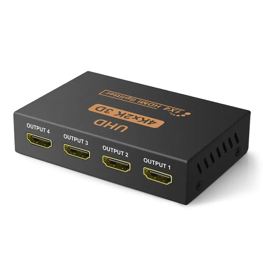 1x4 HDMI-совместимый разветвитель (1 в 4 выхода) V1.4 Сертифицированный Поддержка Full HD 4K/2K 1080P и видео с 3D разрешением
1x4 HDMI-совместимый разветвитель (1 в 4 выхода) V1.4 Сертифицированный Поддержка Full HD 4K/2K 1080P и видео с 3D разрешением