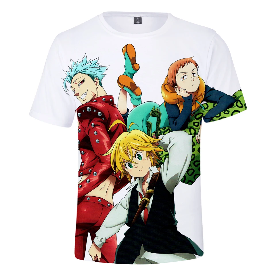 Hot sale nanatsu no taizai 3D T-shirt Men/Women Short Sleeve Tees 2019 Summer t shirts Men 3D nanatsu no taizai t-shirt boys Top
Hot sale nanatsu no taizai 3D T-shirt Men/Women Short Sleeve Tees 2019 Summer t shirts Men 3D nanatsu no taizai t-shirt boys Top