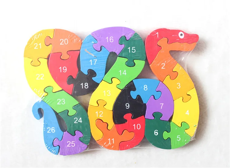 Digital English alphabet puzzle building snakes wood puzzle three-dimensional puzzle assembly building
Digital English alphabet puzzle building snakes wood puzzle three-dimensional puzzle assembly building