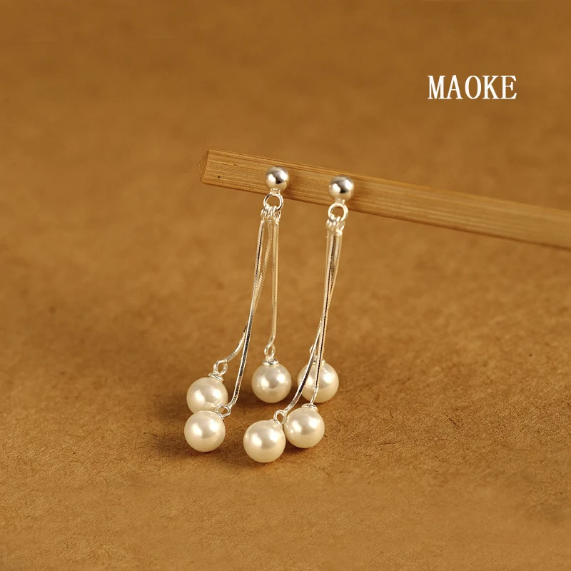 Promotions Fringe Beads Pearls Europe and America Exaggerated Ear Line 925 Sterling SV Fashion Jewelry for Women's Gifts
Promotions Fringe Beads Pearls Europe and America Exaggerated Ear Line 925 Sterling SV Fashion Jewelry for Women's Gifts