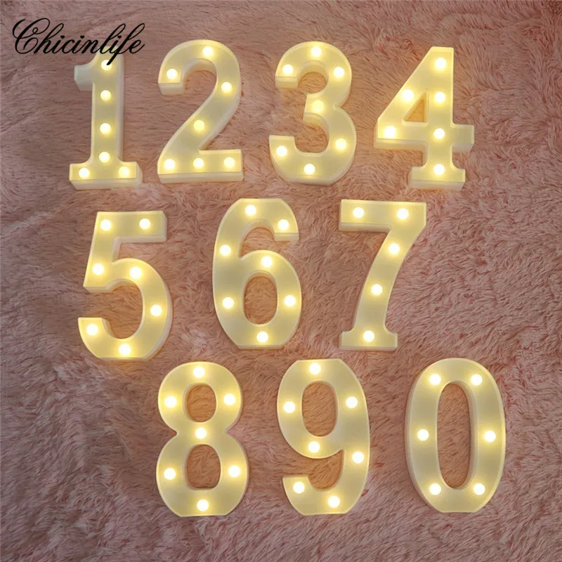Chicinlife 1Pcs DIY Number Standing 0-9 LED string Night light String Lamp happy birthday Wedding decoration Party Supplies
Chicinlife 1Pcs DIY Number Standing 0-9 LED string Night light String Lamp happy birthday Wedding decoration Party Supplies
