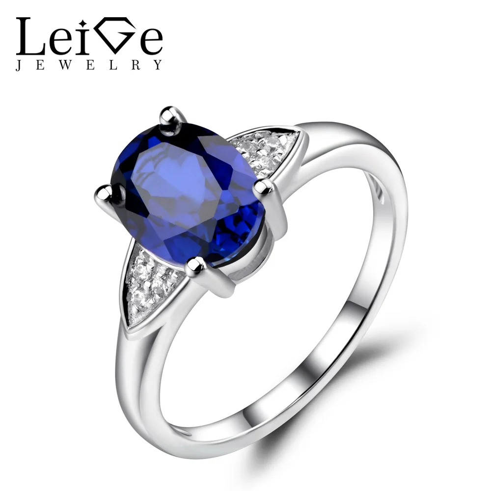 Leige Jewelry Blue Sapphie Engagement Rings Oval Shaped Blue Gemstone Jewelry Sterling Silver 925 Wedding Rings for Women
Leige Jewelry Blue Sapphie Engagement Rings Oval Shaped Blue Gemstone Jewelry Sterling Silver 925 Wedding Rings for Women