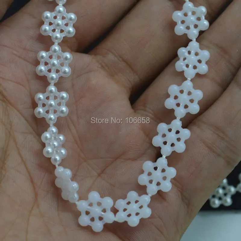 10mm 25M Flat Back Plastic flower Pearl Trim Half pearl flower Beads Sewing Clothing Garments Crafts
10mm 25M Flat Back Plastic flower Pearl Trim Half pearl flower Beads Sewing Clothing Garments Crafts