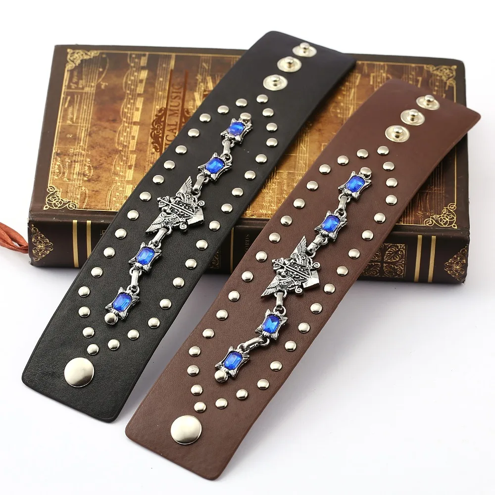 10pcs/lot Cosplay Black Butler wrap Men Bracelets For Women Pulseras Jewelry Men Leather Bracelet Men Bracelets Women bangles
10pcs/lot Cosplay Black Butler wrap Men Bracelets For Women Pulseras Jewelry Men Leather Bracelet Men Bracelets Women bangles