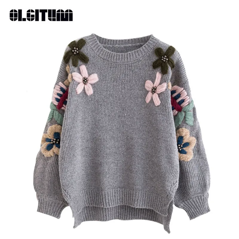 New 2020 Autumn and Winter Embroidery Sweaters Women Retro Flower Embroidery Pullover Loose O-neck Sweater Female Jumpers
New 2020 Autumn and Winter Embroidery Sweaters Women Retro Flower Embroidery Pullover Loose O-neck Sweater Female Jumpers