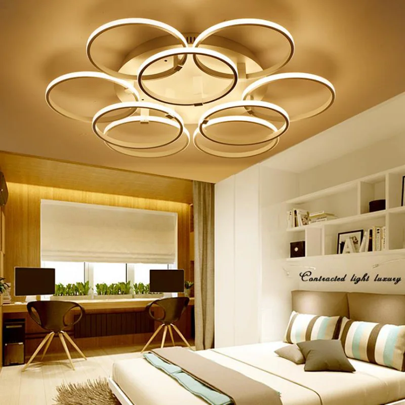 Современные формы круг кольца светодиодный потолочный светильник гостиная