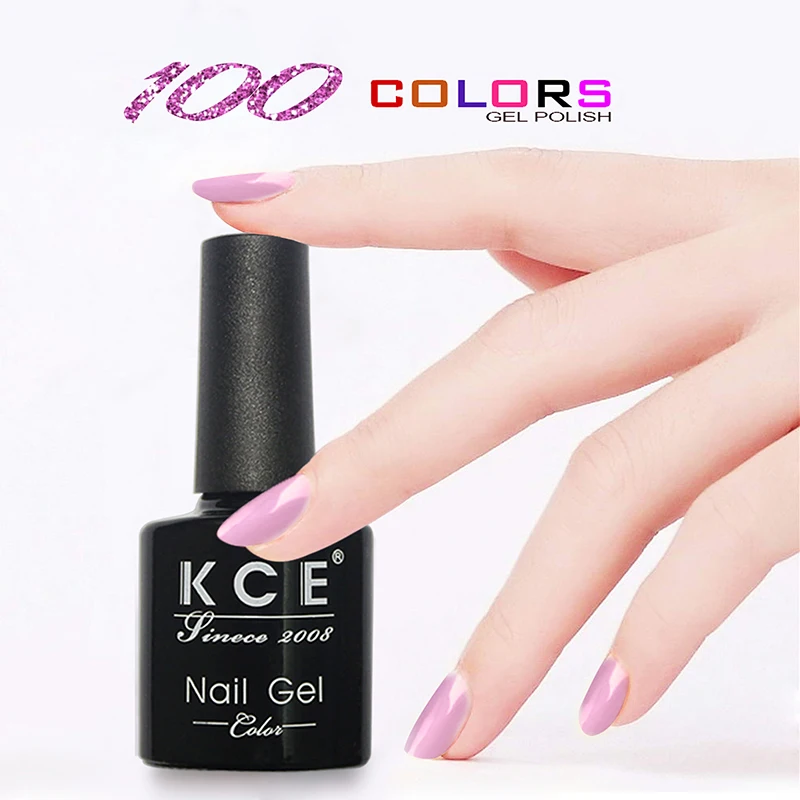 Новинка KCE модный УФ гель лак для ногтей и LED Блестящий цветной 100 цветов 8 г