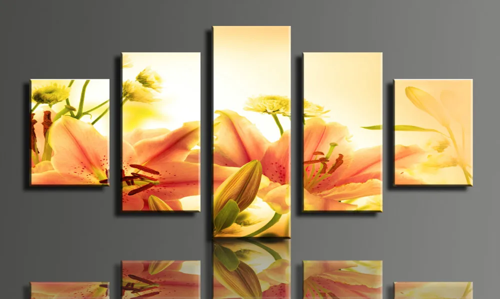 5 Panels/Set Warm lily HD Canvas Print Painting Artwork For Living Room Wall Decorative Painting Unframed
5 Panels/Set Warm lily HD Canvas Print Painting Artwork For Living Room Wall Decorative Painting Unframed