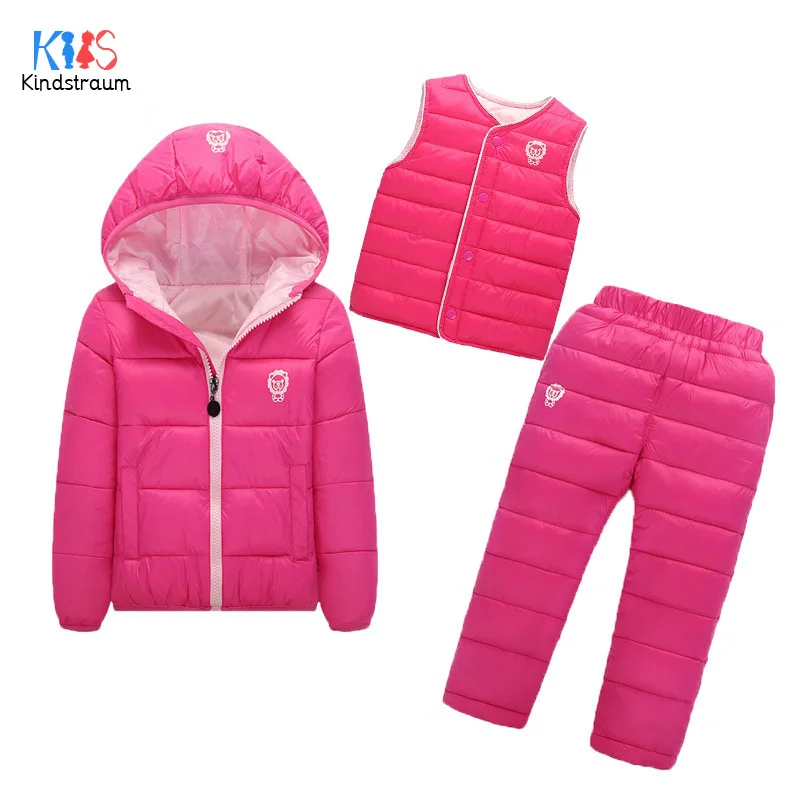 Kindstraum 2018 Winter Children Down Clothing Sets Kids Coats + Pants + Vest Thermal Wear Hooded Suits for Boys & Girls,RC804
Kindstraum 2018 Winter Children Down Clothing Sets Kids Coats + Pants + Vest Thermal Wear Hooded Suits for Boys & Girls,RC804