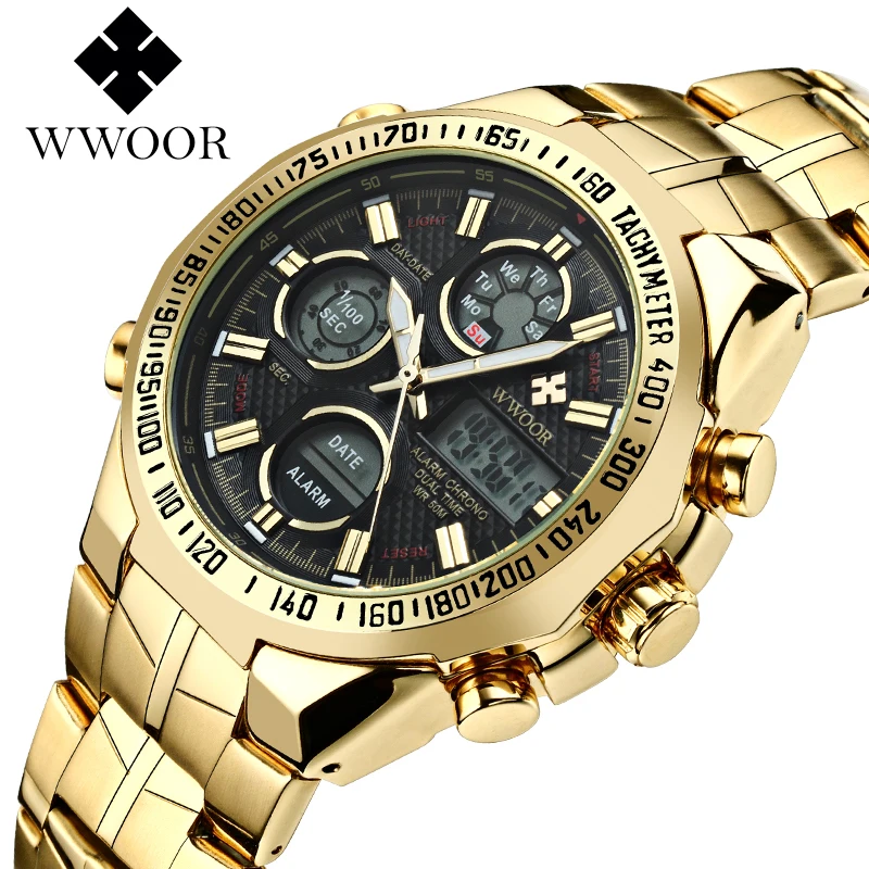 2018 New Luxury Brand WWOOR Men Sport Watches Men's Quartz Digital Analog Clock Man Full Steel Wrist watch relogio masculino
2018 New Luxury Brand WWOOR Men Sport Watches Men's Quartz Digital Analog Clock Man Full Steel Wrist watch relogio masculino