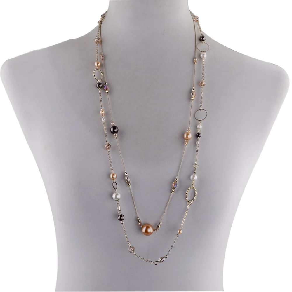 LongWay Luxury Elegant Long Necklaces & Pendants For Evening Dress Gold Color Chain Beads Necklace For Women SNE140255
LongWay Luxury Elegant Long Necklaces & Pendants For Evening Dress Gold Color Chain Beads Necklace For Women SNE140255