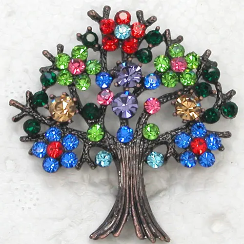 Christmas gift pins Colorful Rhinestone Tree Pin brooches Antique copper Fashion brooch C900 E3
Christmas gift pins Colorful Rhinestone Tree Pin brooches Antique copper Fashion brooch C900 E3