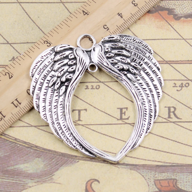 5pcs Charms Angel Wings 74x69mm Tibetan Bronze Silver Color Pendants Antique Jewelry Making DIY Handmade Craft
5pcs Charms Angel Wings 74x69mm Tibetan Bronze Silver Color Pendants Antique Jewelry Making DIY Handmade Craft
