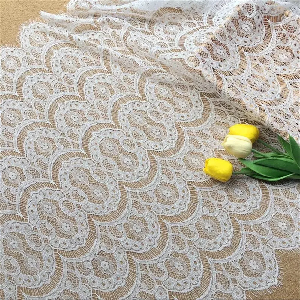 Eyelash Lace Fabric 3 Meters High Quality Soft Nylon Flower DIY Crafts Wedding Dress Costume Lingerie Lace Material Handmade
Eyelash Lace Fabric 3 Meters High Quality Soft Nylon Flower DIY Crafts Wedding Dress Costume Lingerie Lace Material Handmade