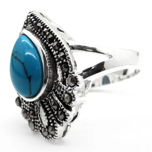 25*20mm fancy design BLUE Natural Turquoise MARCASITE 925 STERLING SILVER RING SIZE 7/8/9/10
25*20mm fancy design BLUE Natural Turquoise MARCASITE 925 STERLING SILVER RING SIZE 7/8/9/10