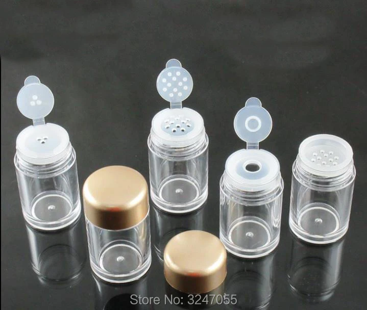 10ML 60pcs/lot Round Clear Loose Powder Bottle with Gold Cap, DIY Plastic Eyeshadow Powder Container, Nail Art Refillable Tools
10ML 60pcs/lot Round Clear Loose Powder Bottle with Gold Cap, DIY Plastic Eyeshadow Powder Container, Nail Art Refillable Tools