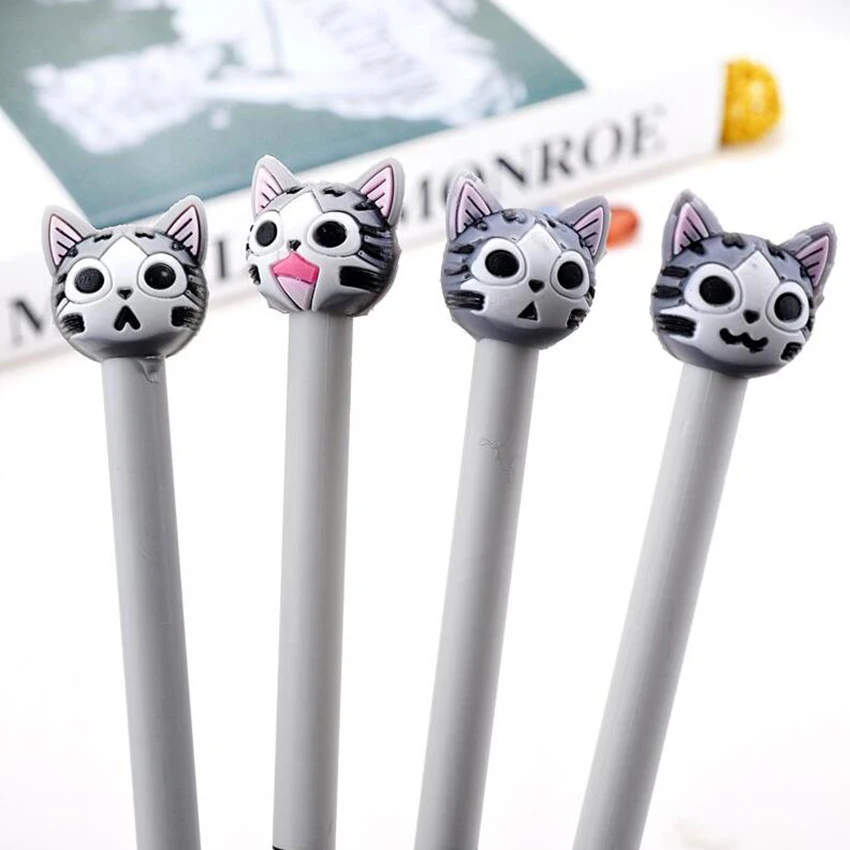 1 pc 0.38mm black Stationery Cartoon Cute Cat Gel Pen Creative Bent School Supply Office Christmas Gift Handles Kawaii with logo
1 pc 0.38mm black Stationery Cartoon Cute Cat Gel Pen Creative Bent School Supply Office Christmas Gift Handles Kawaii with logo
